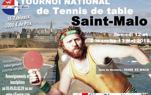 Tournoi de National de St Malo les 12 et 13 Mai 2018