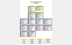 Les poules du championnat Régional phase 2 sont parues...