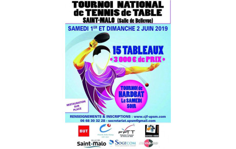 Tournoi National les 01 et 02 Juin 2019 