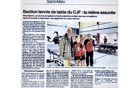 ARTICLE OUEST FRANCE 12/2019