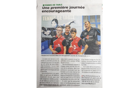 JOURNAL LE PAYS MALOUIN, article du 24/09/2020