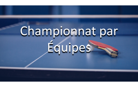 Reprise du Championnat par Équipe cette Semaine